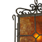 Meyda Lighting Standford 17" English Bronze Pendant Light With Amber Mica Shade Glass