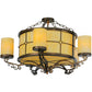 Meyda Lighting Standford 30" 10-Light Antique Copper Semi-flush Mount Ceiling Light With Beige Botticino Idalight Shade Glass