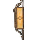 Meyda Lighting Standford 8" 2-Light Antique Copper Wall Sconce With Beige Art Shade Glass