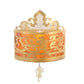Meyda Lighting Stanley 12" Antique Gold Wall Sconce With Amber and Gold Shade Glass
