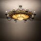 Meyda Lighting Stanley 46" 16-Light 8-Arm Timeless Bronze Semi-flush Mount Ceiling Light With Ambra Siena Idalight Shade