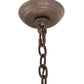Meyda Lighting Stanza 15" 4-Light Gilded Tobacco Pendant Light With Sable Idalight Shade