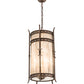 Meyda Lighting Stanza 15" 4-Light Gilded Tobacco Pendant Light With Sable Idalight Shade