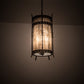 Meyda Lighting Stanza 15" 4-Light Gilded Tobacco Pendant Light With Sable Idalight Shade