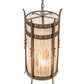 Meyda Lighting Stanza 15" 4-Light Gilded Tobacco Pendant Light With Sable Idalight Shade
