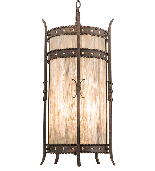 Meyda Lighting Stanza 15" 4-Light Gilded Tobacco Pendant Light With Sable Idalight Shade