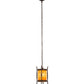 Meyda Lighting Stanza 9" Gilded Tobacco Mini Pendant Light With Ambra Siena Idalight Shade Glass