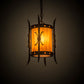 Meyda Lighting Stanza 9" Gilded Tobacco Mini Pendant Light With Ambra Siena Idalight Shade Glass