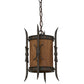 Meyda Lighting Stanza 9" Gilded Tobacco Mini Pendant Light With Ambra Siena Idalight Shade Glass