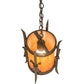 Meyda Lighting Stanza 9" Gilded Tobacco Mini Pendant Light With Ambra Siena Idalight Shade Glass