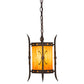 Meyda Lighting Stanza 9" Gilded Tobacco Mini Pendant Light With Ambra Siena Idalight Shade Glass