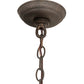 Meyda Lighting Stanza 9" Gilded Tobacco Mini Pendant Light With Ambra Siena Idalight Shade Glass