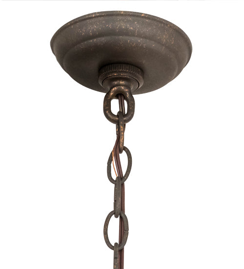 Meyda Lighting Stanza 9" Gilded Tobacco Mini Pendant Light With Ambra Siena Idalight Shade Glass
