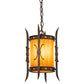 Meyda Lighting Stanza 9" Gilded Tobacco Mini Pendant Light With Ambra Siena Idalight Shade Glass