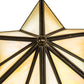 Meyda Lighting Star 11" Craftsman Brown Wall Sconce With Beige Iridescent Shade Glass