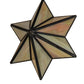 Meyda Lighting Star 11" Craftsman Brown Wall Sconce With Beige Iridescent Shade Glass