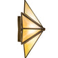 Meyda Lighting Star 11" Craftsman Brown Wall Sconce With Beige Iridescent Shade Glass
