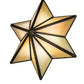 Meyda Lighting Star 11" Craftsman Brown Wall Sconce With Beige Iridescent Shade Glass