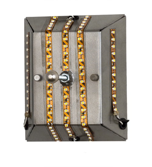 Meyda Lighting Star 11" LED Brushed Nickel Wall Sconce With White Art Shade Glass