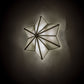 Meyda Lighting Star 11" LED Brushed Nickel Wall Sconce With White Art Shade Glass