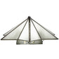 Meyda Lighting Star 11" LED Brushed Nickel Wall Sconce With White Art Shade Glass
