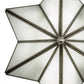 Meyda Lighting Star 11" LED Brushed Nickel Wall Sconce With White Art Shade Glass