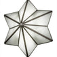 Meyda Lighting Star 11" LED Brushed Nickel Wall Sconce With White Art Shade Glass