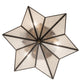 Meyda Lighting Star 16" 2-Light Hand Rubbed Iron Semi-flush Mount Light With Clear Seeded Wissmach Shade Glass