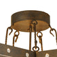 Meyda Lighting Star 36" 6-Light Gilded Tobacco Semi-flush Mount Ceiling Light With Amber Mica Shade Glass
