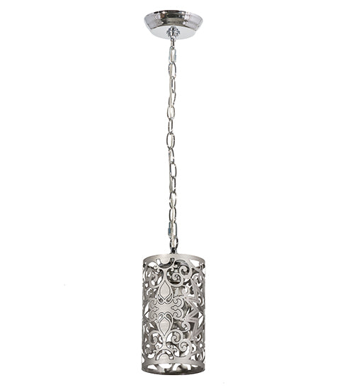 Meyda Lighting Star 5" Satin Stainless Steel Chrome Mini Pendant Light