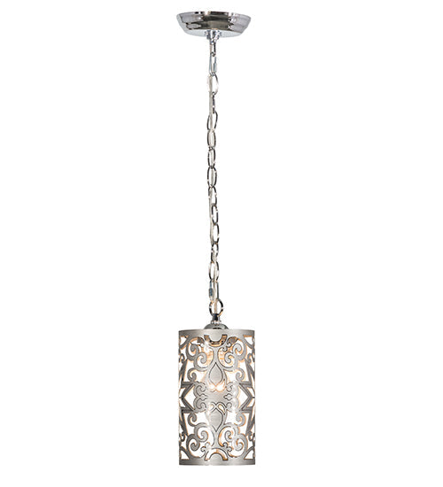 Meyda Lighting Star 5" Satin Stainless Steel Chrome Mini Pendant Light