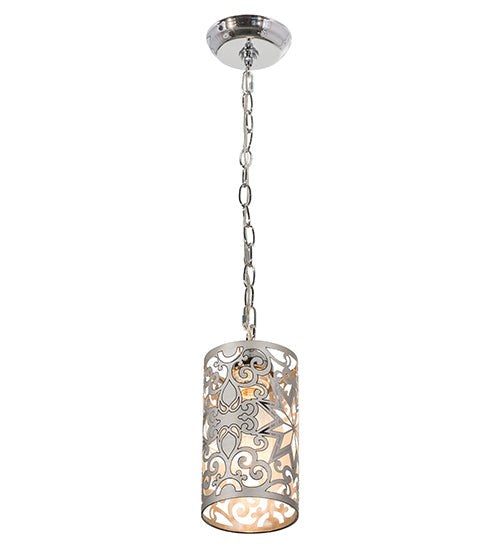 Meyda Lighting Star 5" Satin Stainless Steel Chrome Mini Pendant Light