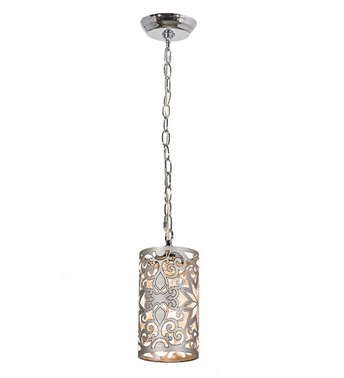 Meyda Lighting Star 5" Satin Stainless Steel Chrome Mini Pendant Light