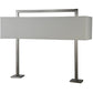 Meyda Lighting State College 39" 4-Light Brushed Nickel Rectangle Table Lamp With Beige Laura Cream Shade Glass