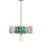 Meyda Lighting StatePlate 22" Raw Steel Pendant Light