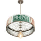 Meyda Lighting StatePlate 22" Raw Steel Pendant Light