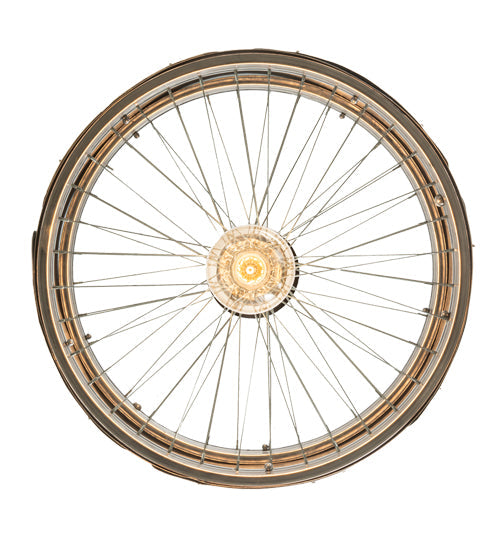 Meyda Lighting StatePlate 22" Raw Steel Pendant Light