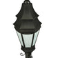 Meyda Lighting Statesboro 14" 2-Light Craftsman Brown Street Post Light With Clear Ripple Shade Glass