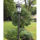 Meyda Lighting Statesboro 14" 2-Light Craftsman Brown Street Post Light With Clear Ripple Shade Glass
