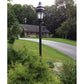 Meyda Lighting Statesboro 14" 2-Light Craftsman Brown Street Post Light With Clear Ripple Shade Glass