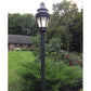 Meyda Lighting Statesboro 14" 2-Light Craftsman Brown Street Post Light With Clear Ripple Shade Glass