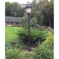Meyda Lighting Statesboro 14" 2-Light Craftsman Brown Street Post Light With Clear Ripple Shade Glass