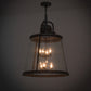 Meyda Lighting Steadman 26" 6-Light Coffee Bean Lantern Pendant Light With Clear Seeded Shade Glass