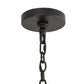 Meyda Lighting Steadman 26" 6-Light Old Wrought Iron Lantern Pendant Light With Clear Seeded Shade Glass