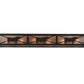 Meyda Lighting Steer 36" 6-Light Timeless Bronze Vanity Light With Silver Mica Shade Glass