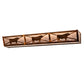 Meyda Lighting Steer 36" 6-Light Vintage Copper Vanity Light With Silver Mica Shade Glass