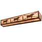 Meyda Lighting Steer 36" 6-Light Vintage Copper Vanity Light With Silver Mica Shade Glass