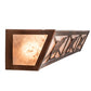 Meyda Lighting Steer 36" 6-Light Vintage Copper Vanity Light With Silver Mica Shade Glass