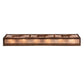 Meyda Lighting Steer 36" 6-Light Vintage Copper Vanity Light With Silver Mica Shade Glass