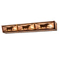 Meyda Lighting Steer 36" 6-Light Vintage Copper Vanity Light With Silver Mica Shade Glass
